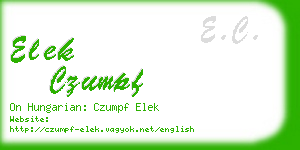 elek czumpf business card